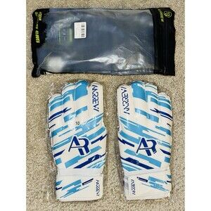 Soccer Goalkeeper Gloves-NEW-Size 10-Anrrew-Blue/White